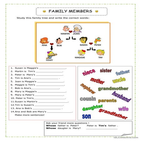 Study this family tree and write the correct words.pdf