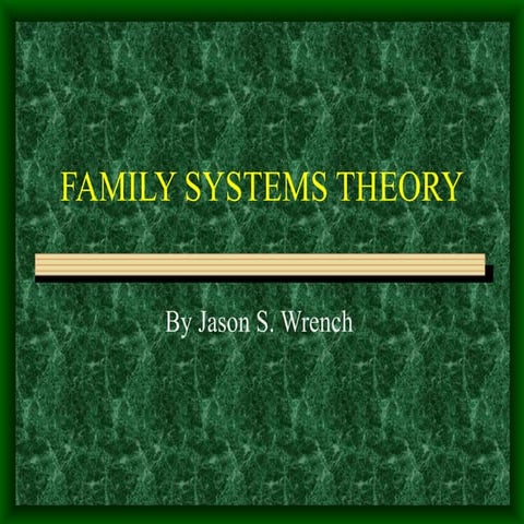 Family Systems Theory