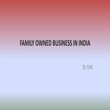 Family business in india