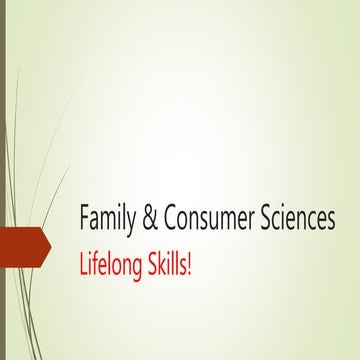 Family & Consumer Sciences