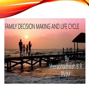 Family decision making and family life cycle in consumer behavior schiffman a...