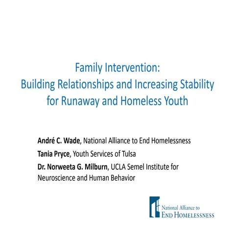 Family intervention building relationships and increasing stability for rhy (2)
