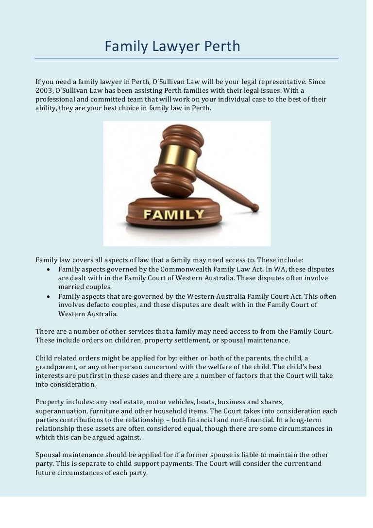 Family lawyer perth