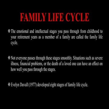 Family life cycle