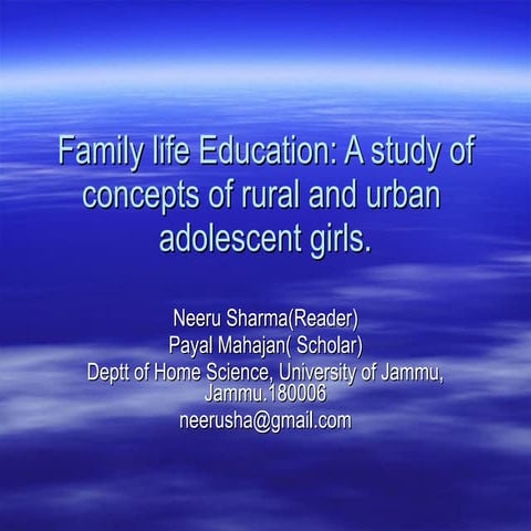 Family Life Education Ppt
