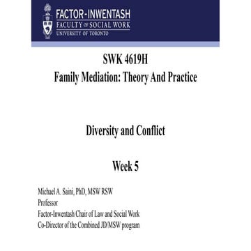 Family mediation week 5 diversity and conflict