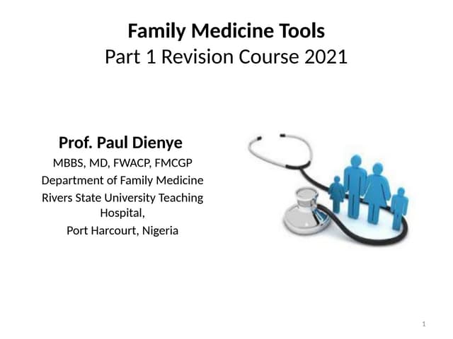 Family Assessment Tools In Family Medicine Residency Pptx