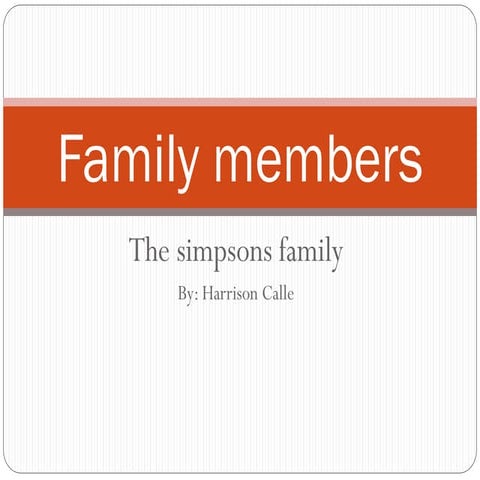 Family members vocabulary. simpsons family