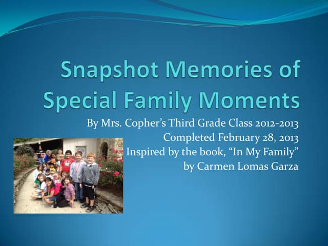Family memories of our classroom friends