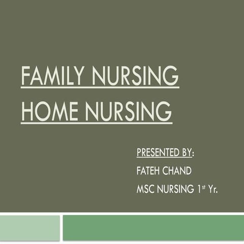 FAMILY NSG HOME NSG, ADVANCED NURSING PRACTICE