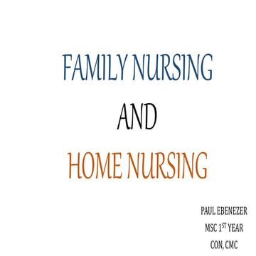 Family nursing
