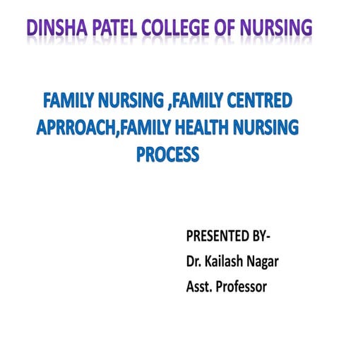 Family nursing and family health nursing process