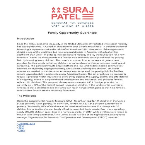 Family Opportunity Guarantee 