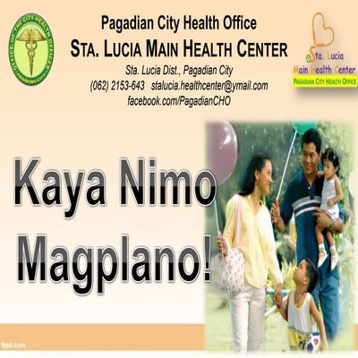 Kaya Nimo Magplano - Family planning 