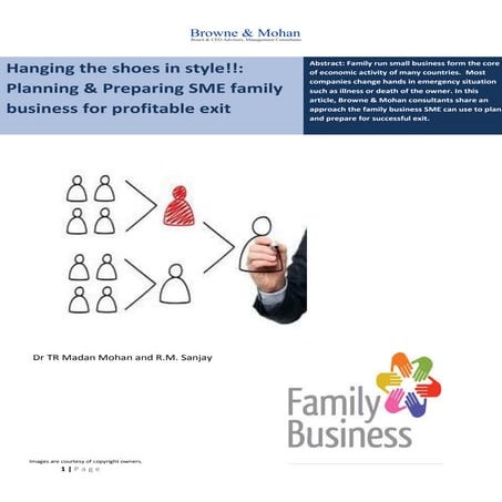 Hanging the shoes in style!!:  Planning & Preparing SME family business for p...