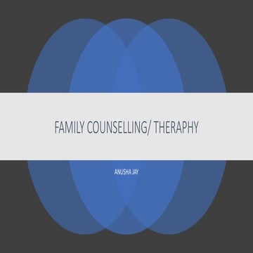 Family therapy & counselling