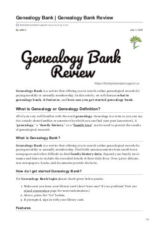 Familytreemakersupport.us genealogy bank genealogy bank review