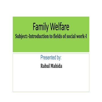 Family welfare