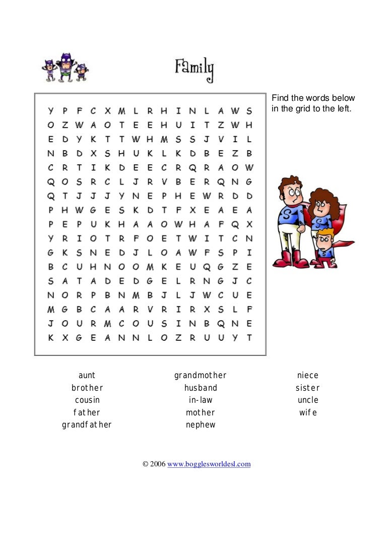 Family Wordsearch