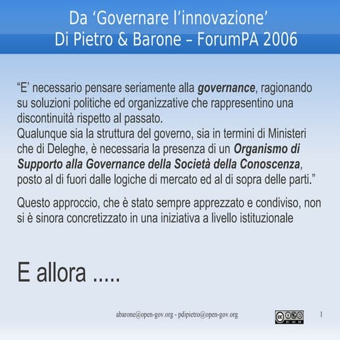 Fammi Sapere - 16 - Paolo Di Pietro - Open Government Engineering Task Force