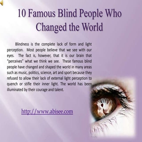 Famous blind people | PPT