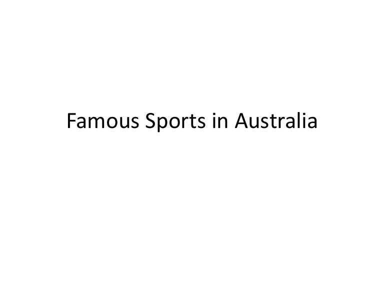 Famous Australian sports