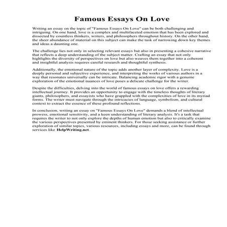 Famous Essays On Love.pdf