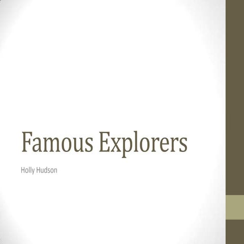 Famous explorers | PPTX