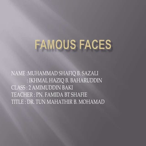 Famous People In The world