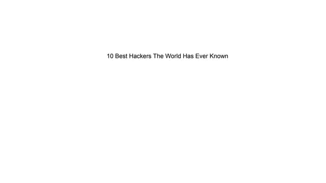 Famous hackers