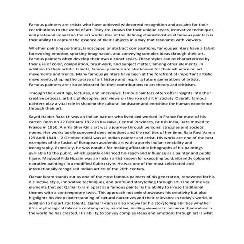 Information about the Famous Painters.docx