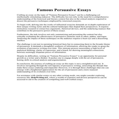 Famous Persuasive Essays. 36 Writing a persuasive essay ideas in 2021  writin...