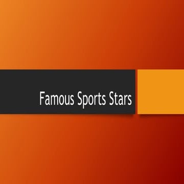 Famous sports stars