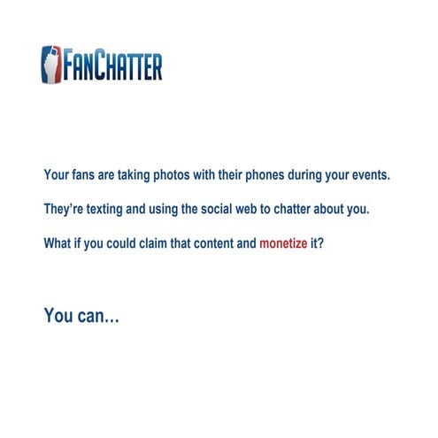 FanChatter Mobile+Social Fan Engagement | PDF