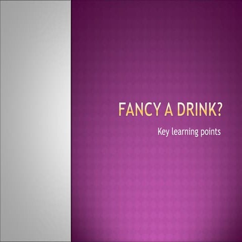 Fancy a drink discussion