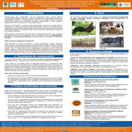 Development and application of decision support tools to conserve and sustain...