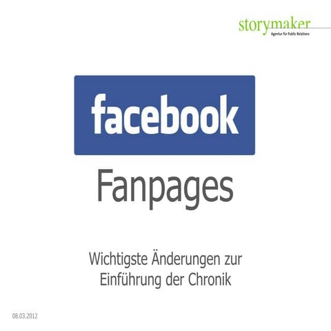 Facebook Fanpages - Wichtigste Änderungen zur Einführung der Chronik