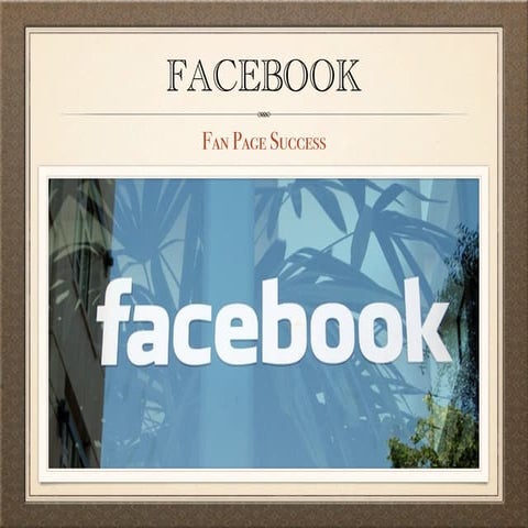 Building Facebook Fan pages