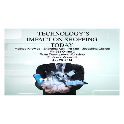 Technology impact on shopping today