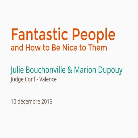 Fantastic people by julie b et marion d