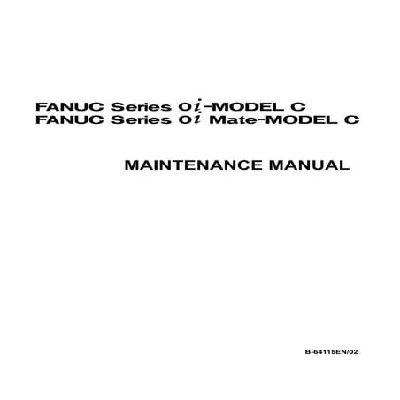 Fanuc manual fanuc series oi-model c