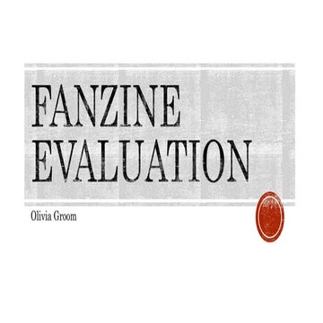 Fanzine evaluation