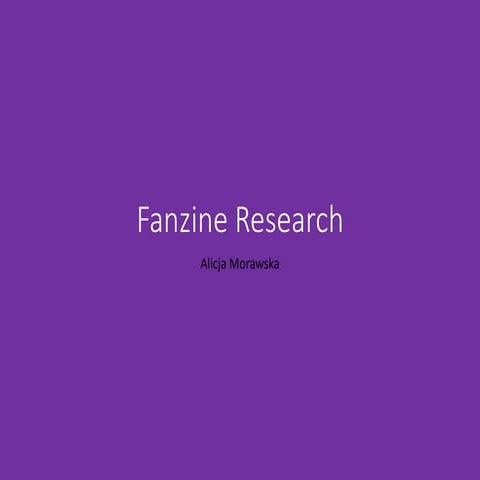 Fanzine pro forma 9 | PPTX | Desktop Publishing | Computer Software and