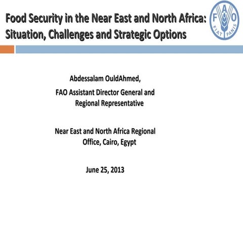 Food Security in Near East and North Africa