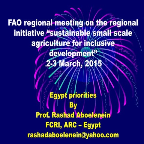 FAO regional meeting on the regional initiative “sustainable small scale agri...