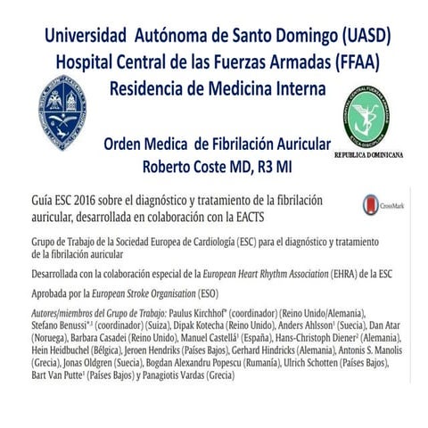Fibrilacion Auricular orden medica