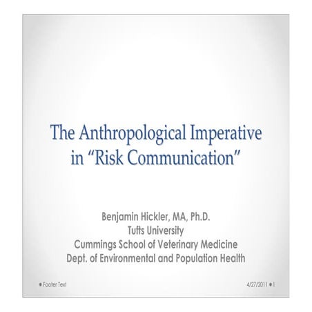 New trends and directions in risk communication: combating disease ...