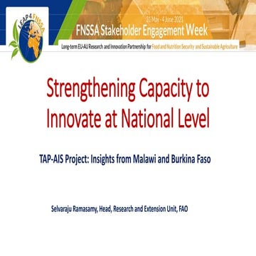 Strengthening Capacity to Innovate at National Level