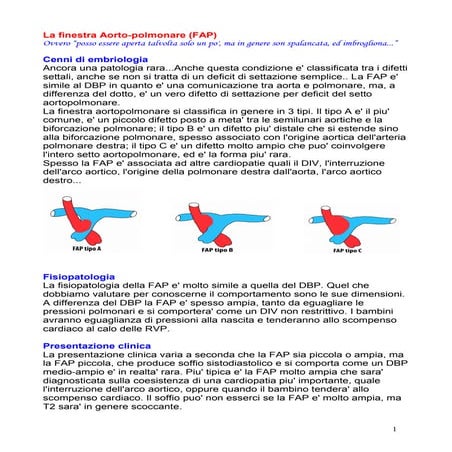 La finestra aorto-polmonare | PDF