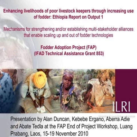 Enhancing livelihoods of poor livestock keepers through increasing use of fod...